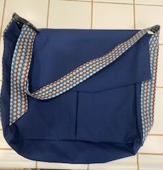 blue weave bag