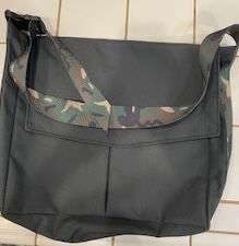 charcoal woodland camo bag