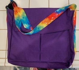 purple tie dye Hangin Out Bag