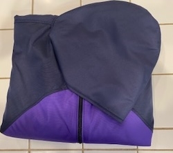 pre made child winter capes purple blue paisley