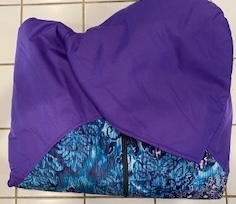 teen petite adult winter cape Purple Spanish filigree